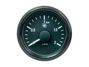 VDO SingleViu 52mm (2-1/16") Turbo Pressure Gauge - 60 PSI - 0-180 Ohm