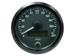 VDO SingleViu 80mm (3-1/8") Speedometer - 200 KM/H