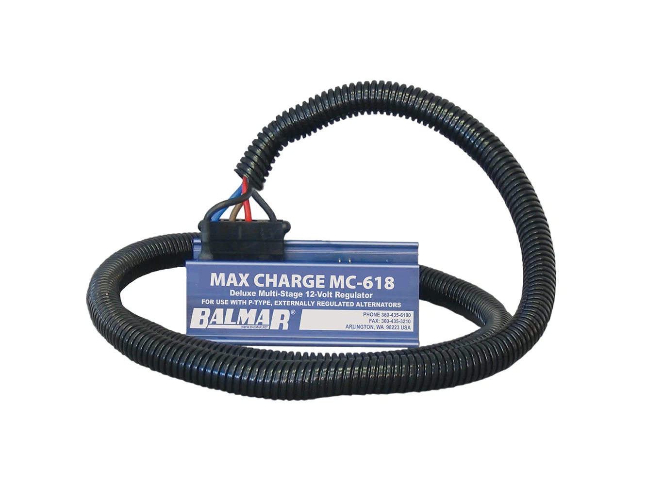 Balmar Max Charge MC-618 Multi-Stage Regulator w/ 54" Harness - 12V