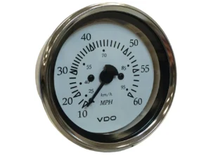 VDO Cockpit Marine 85MM (3-3/8") Pitot Speedometer - 0 to 60 MPH - White Dial/Chrome Bezel