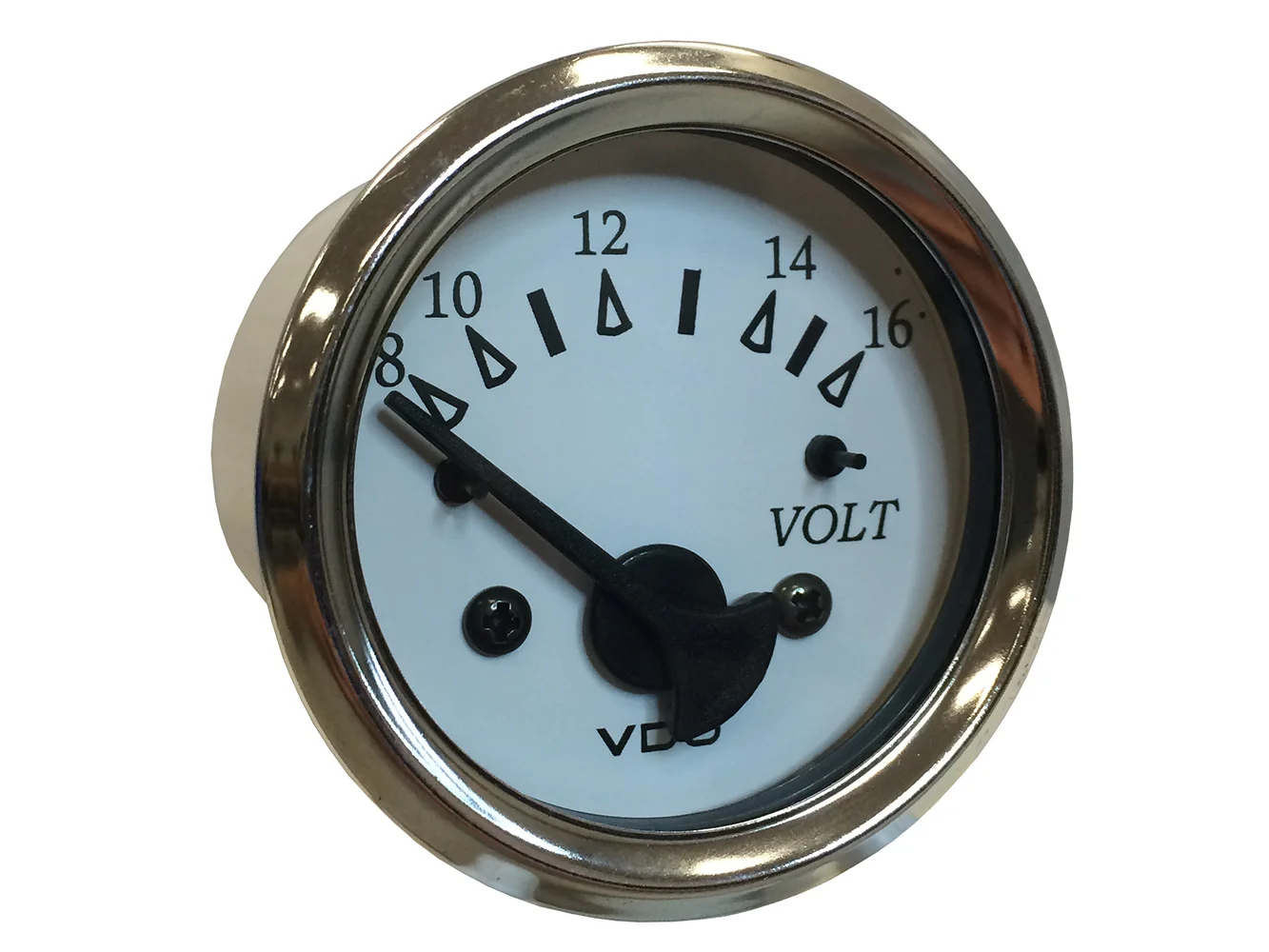 VDO Cockpit Marine 52MM (2-1/16") Voltmeter - White Dial/Chrome Bezel