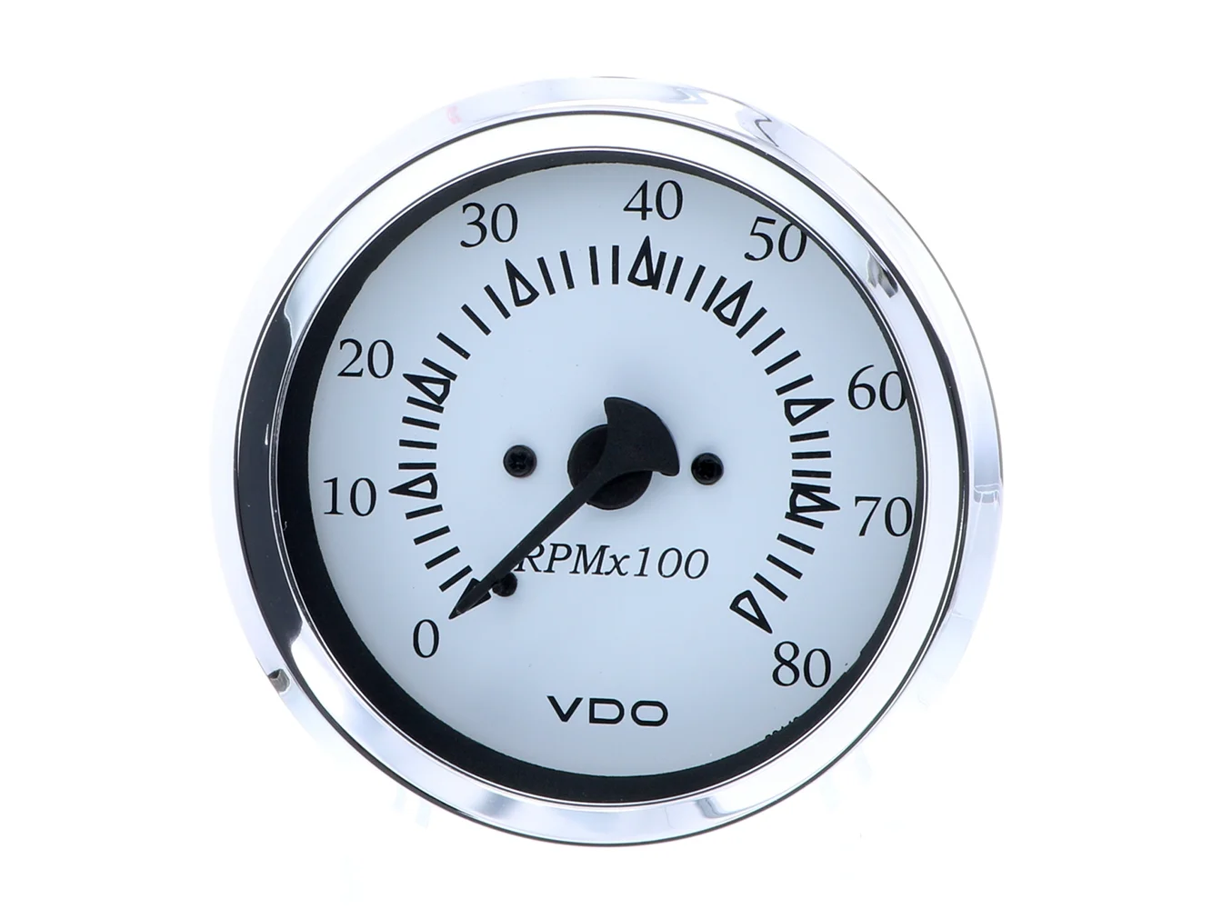 VDO Cockpit Marine 85MM (3-3/8") Outboard Tachometer - White Dial/Chrome Bezel