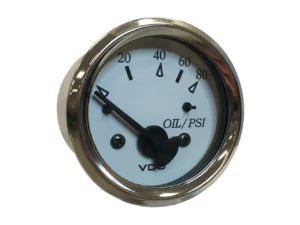 VDO Cockpit Marine 52MM (2-1/16") Oil Pressure Gauge - White Dial/Chrome Bezel