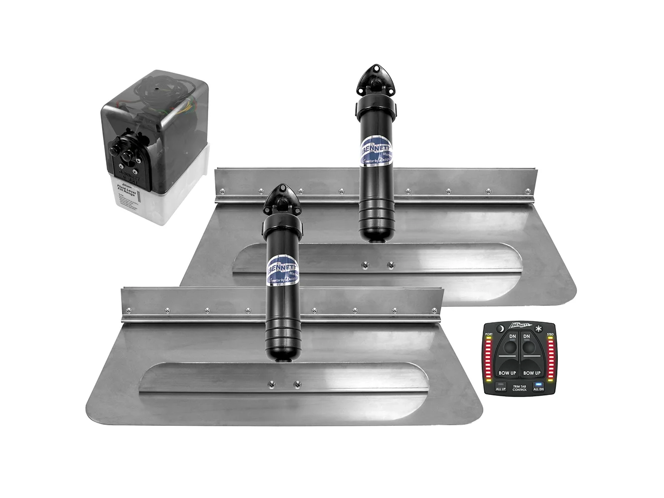Bennett Marine 24x12 Hydraulic Trim Tab System w/One Box Indication