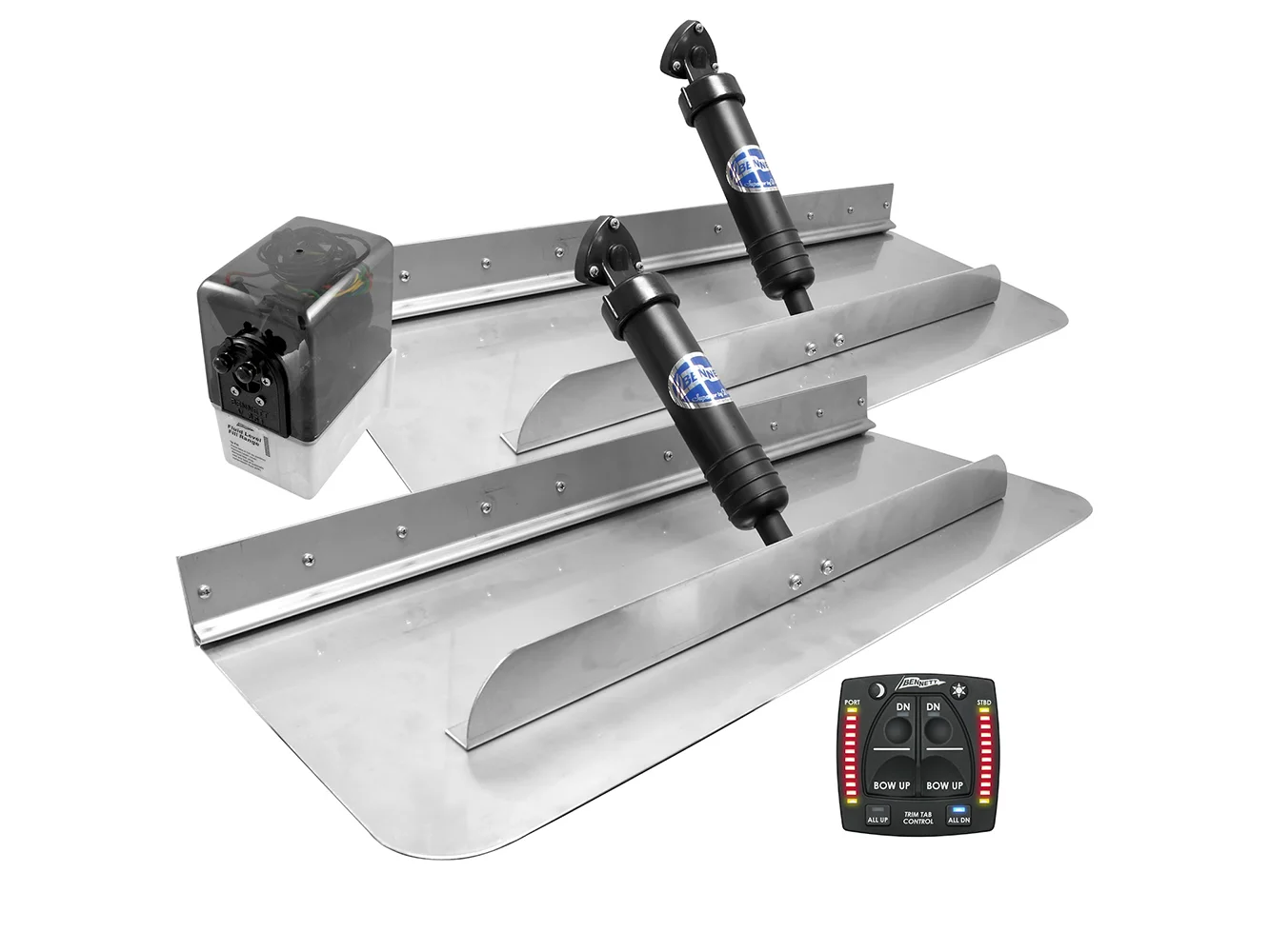 Bennett Marine 30x12 Hydraulic Trim Tab System w/One Box Indication