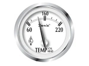 Faria Newport SS 2" Cylinder Head Temperature Gauge w/Sender - 60° to 220° F
