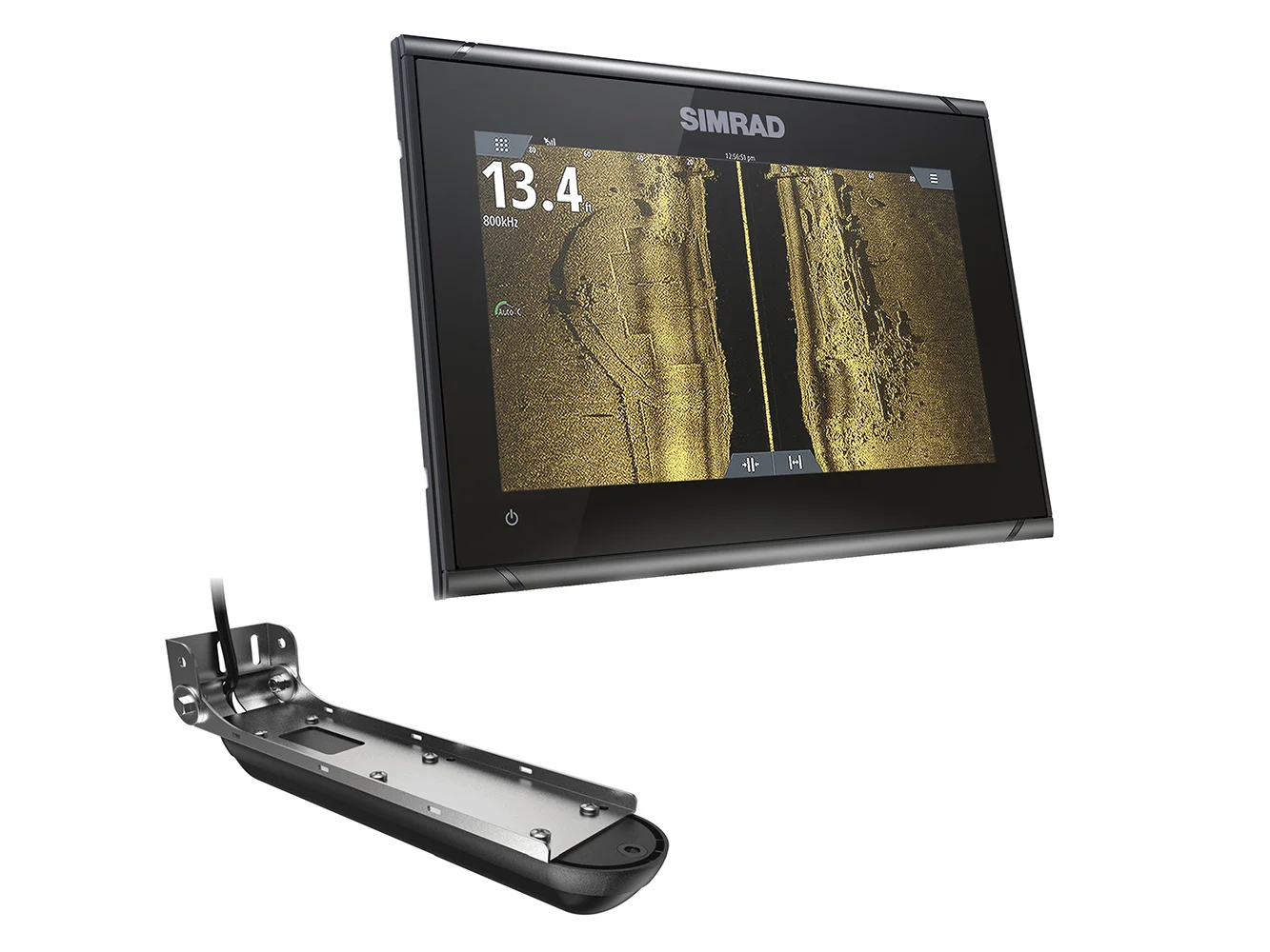 Simrad GO9 XSE Chartplotter/Fishfinder w/Active Imaging 3-in-1 Transom Mount Transducer & C-MAP Discover Chart