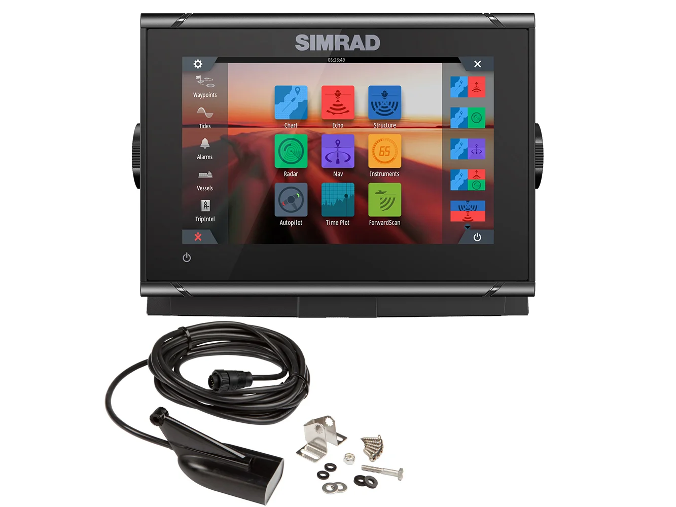 Simrad GO7 XSR Chartplotter/Fishfinder w/HDI Transom Mount Transducer & C-MAP Discover Chart