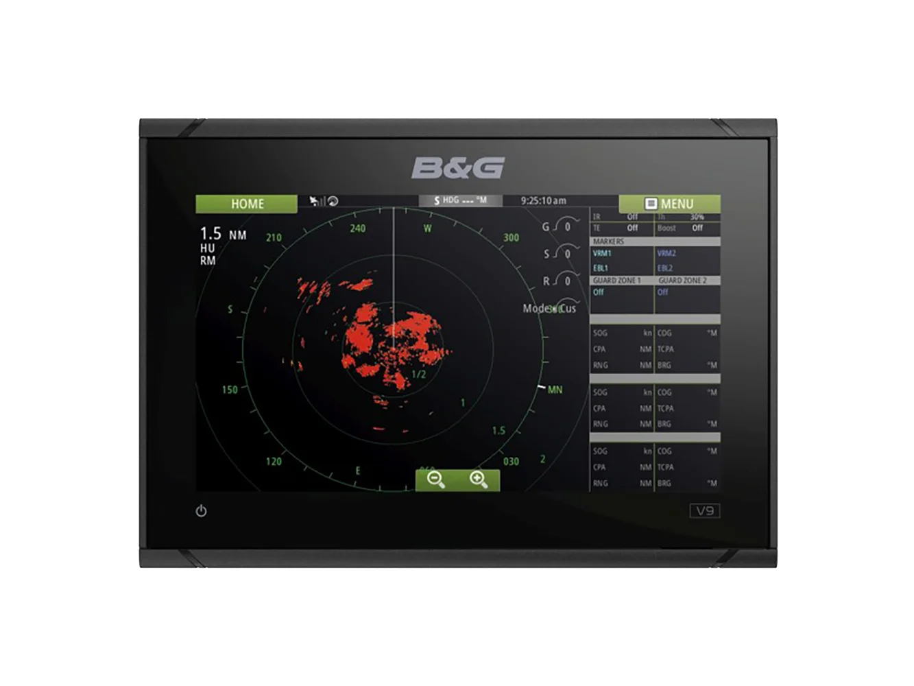 B&G Vulcan 9 FS 9" Combo - No Transducer - Includes C-MAP Discover Chart