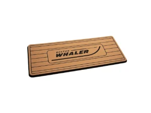 SeaDek Boston Whaler Helm Pad - Mocha/Black Brushed w/Routed Teak Lines