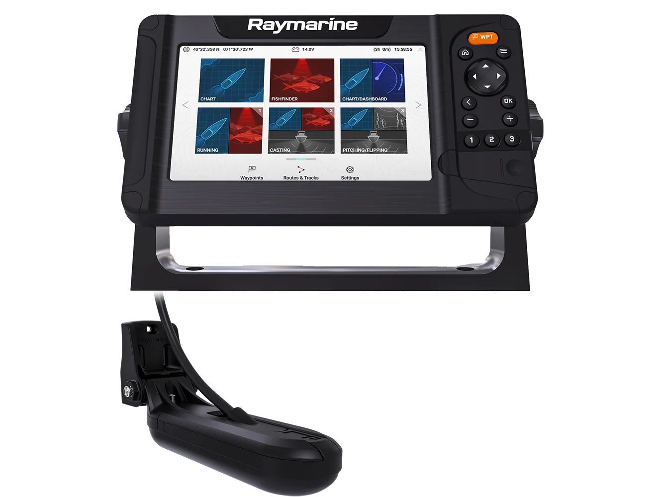 Raymarine Element 7 HV Combo w/HV-100 Transom Mount Transducer & Lighthouse North America Chart