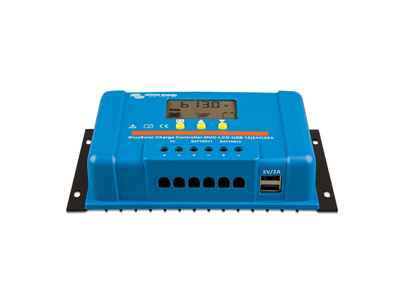 Victron BlueSolar PWM Charge Controller (DUO) LCD & USB Charge Control - 12/24VDC - 20A