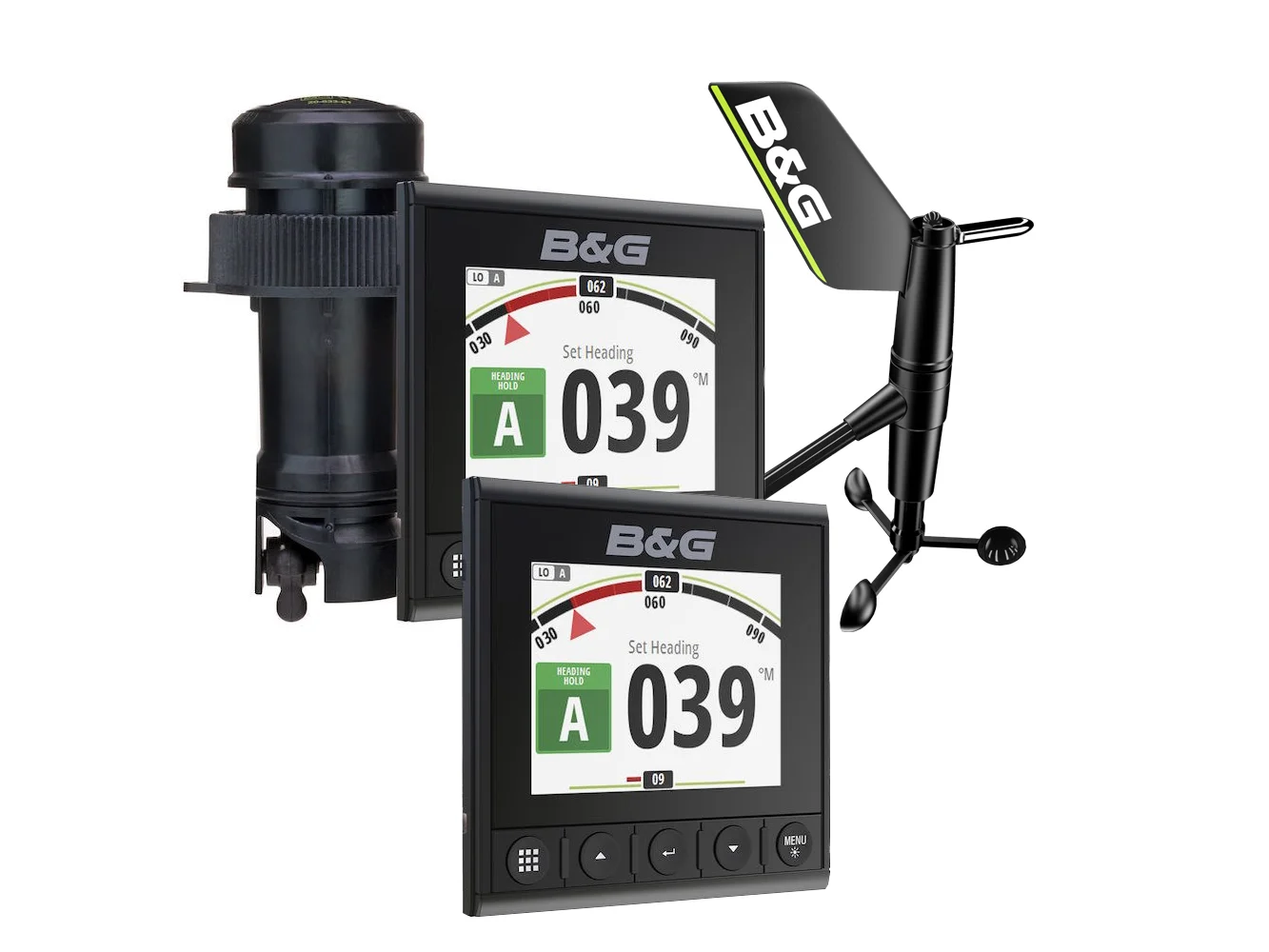 B&G Triton2 Speed, Depth & Wireless Wind System Pack - 2 Triton² 4.1" Color Display, DST810 Transducer, WS320 Wireless Wind Sensor & NMEA2000 Starter Kit