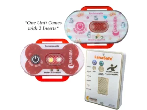 Lunasea Child/Pet Safety Water Activated Strobe Light w/RF Transmitter & Portable Audio/Visual Receiver - Red Case