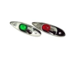 Whitecap Flush Mount LED Sidelights - 304 Stainless Steel - Pair