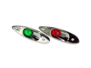 Whitecap Flush Mount LED Sidelights - 304 Stainless Steel - Pair