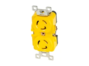 Marinco Locking Receptacle - 15A, 125V - Yellow
