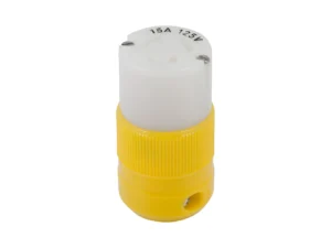 Marinco Locking Connector - 15A, 125V - Yellow