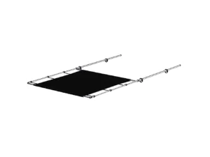 SureShade PTX Power Shade - 57" Wide - Stainless Steel - Black
