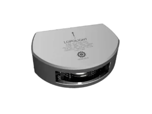 Lopolight Series 301-006 - Stern Light w/Deck Light - 2NM - Vertical Mount - White - Silver Housing
