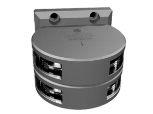Lopolight Series 201-011 - Double Stacked Masthead Light - 3NM - Vertical Mount - White - Silver Housing
