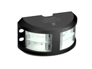 Lopolight Series 200-024 - Double Stacked Navigation Light - 2NM - Vertical Mount - White - Black Housing