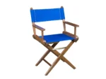 Whitecap Director's Chair w/Blue Seat Covers - Teak