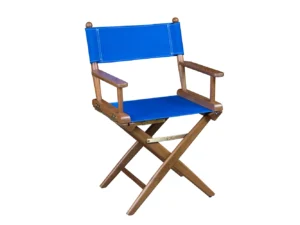 Whitecap Director's Chair w/Blue Seat Covers - Teak