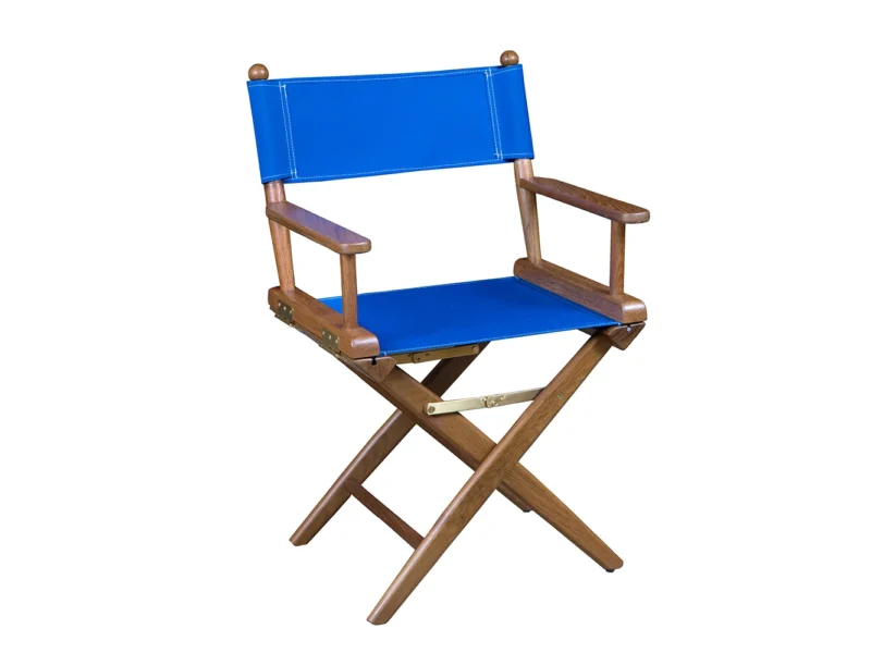 Whitecap Director's Chair w/Blue Seat Covers - Teak