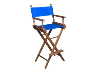 Whitecap Captain's Chair w/Blue Seat Covers - Teak