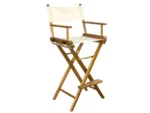 Whitecap Captain's Chair w/Natural Seat Covers - Teak