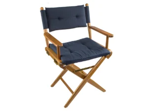 Whitecap Director's Chair w/Navy Cushion - Teak