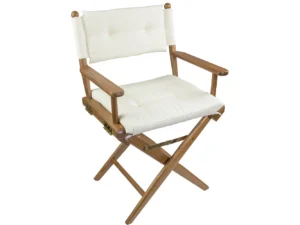 Whitecap Director's Chair w/Cream Cushion - Teak