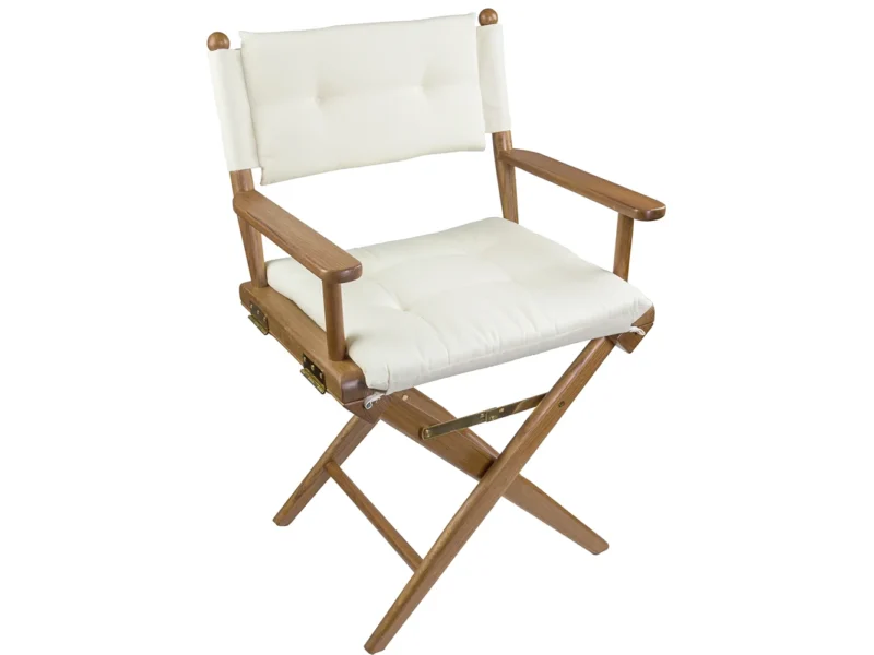 Whitecap Director's Chair w/Cream Cushion - Teak