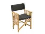 Whitecap Director's Chair II w/Black Cushion - Teak