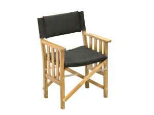Whitecap Director's Chair II w/Black Cushion - Teak