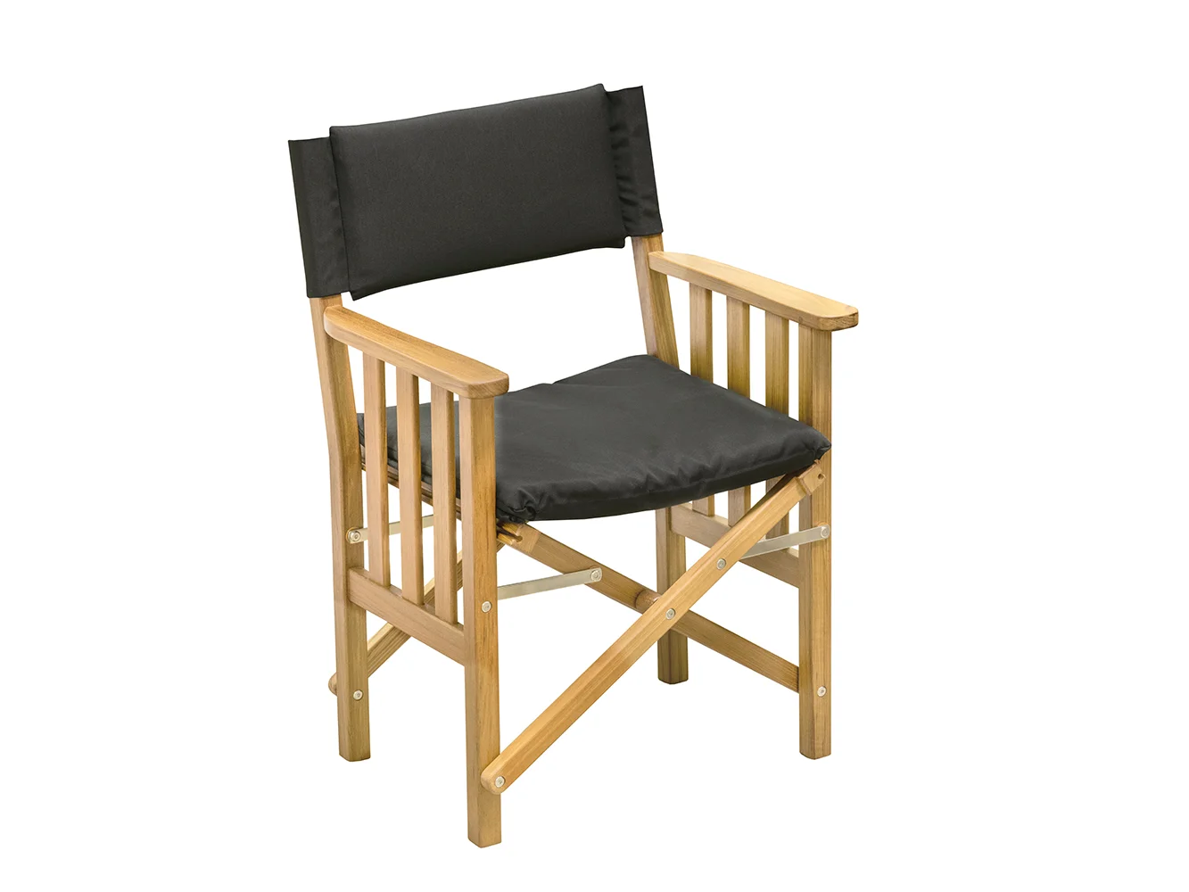 Whitecap Director's Chair II w/Black Cushion - Teak
