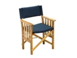 Whitecap Director's Chair II w/Navy Cushion - Teak