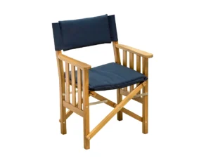 Whitecap Director's Chair II w/Navy Cushion - Teak