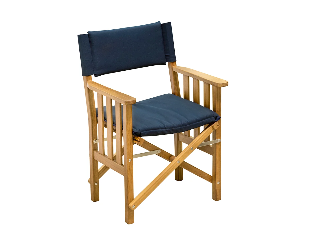 Whitecap Director's Chair II w/Navy Cushion - Teak