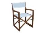 Whitecap Director's Chair w/White Batyline Fabric - Teak