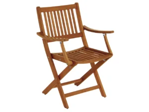 Whitecap Folding Chair w/Arms - Teak