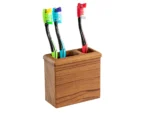 Whitecap Square Toothbrush Holder (Oiled) - Teak
