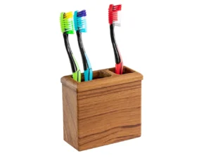 Whitecap Square Toothbrush Holder (Oiled) - Teak
