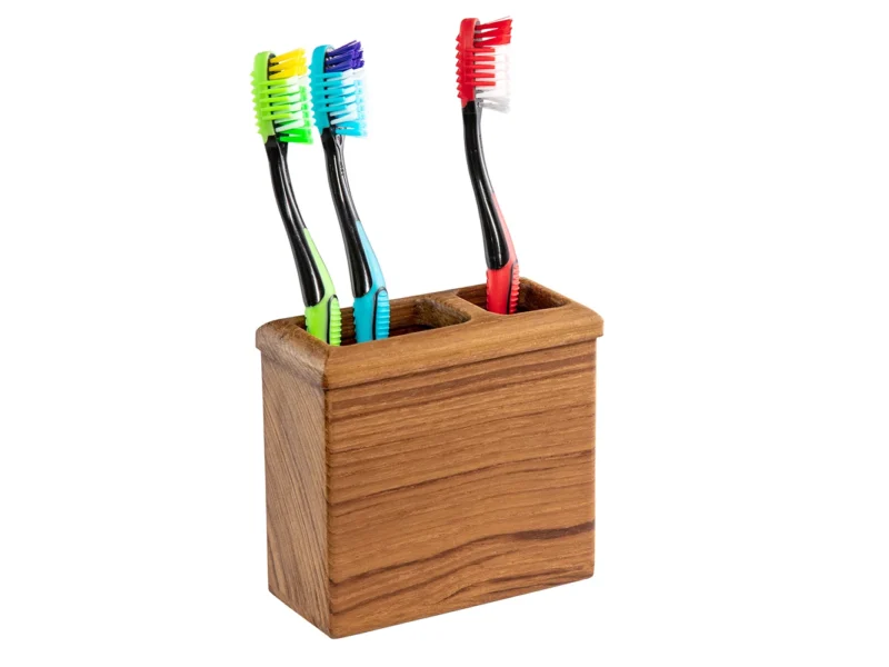 Whitecap Square Toothbrush Holder (Oiled) - Teak