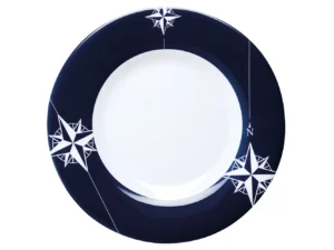 Marine Business Melamine Non-Slip, Flat, Round Dinner Plate - NORTHWIND - 10" Set of 6