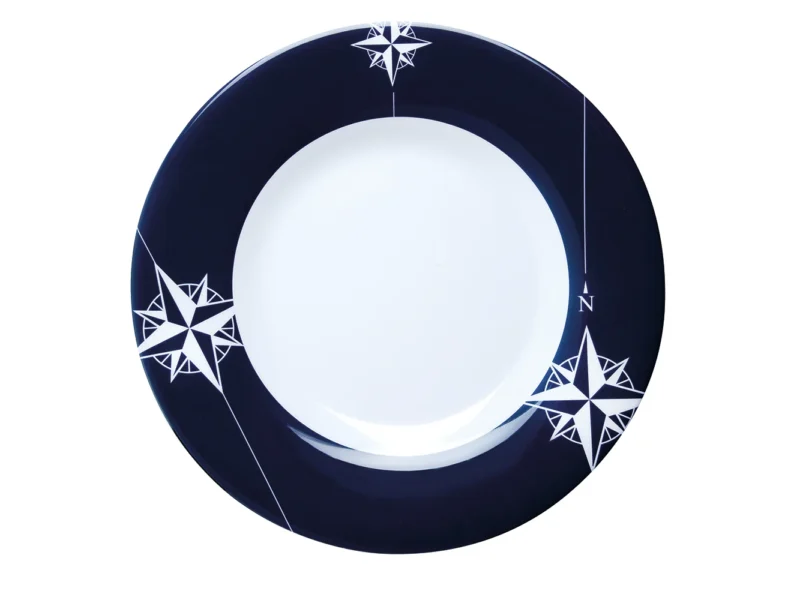 Marine Business Melamine Round Dessert Plate - NORTHWIND - 7" Set of 6