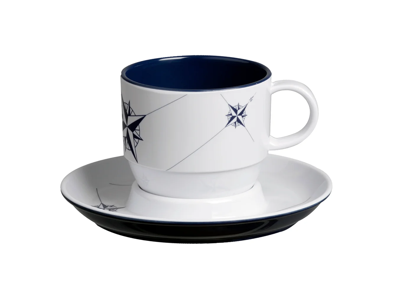 Marine Business Melamine Tea Cup & Plate Breakfast Set - NORTHWIND - Set of 6