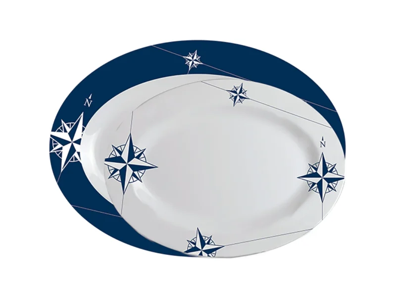 Marine Business Melamine Oval Serving Platters Set - NORTHWIND - Set of 2
