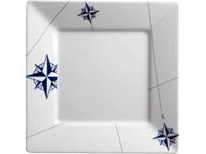 Marine Business Melamine Square, Flat Dinner Plate - NORTHWIND - 10" x 10" Set of 6